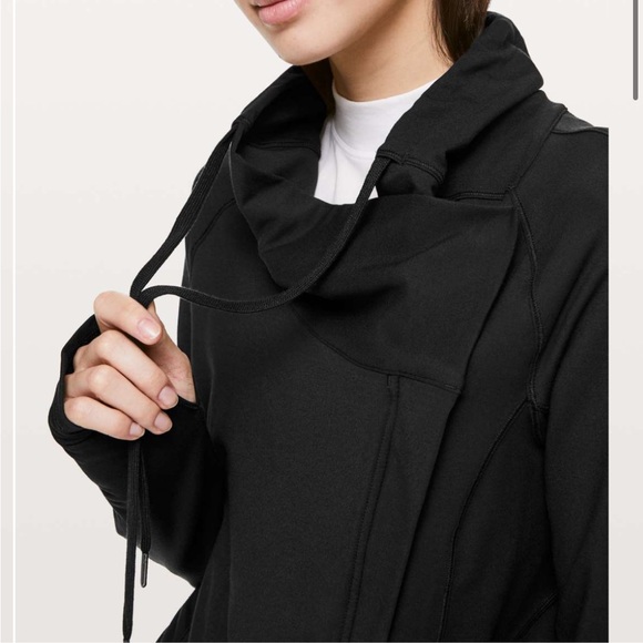 Lululemon Coast Easy Women's Black Wrap Sweater Size 4 - Picture 4 of 10